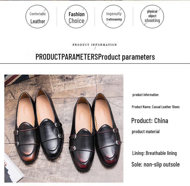 Men's Retro Burnished Loafers: British Style Business Casual Leather Driving Shoes for Spring/Autumn