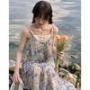 Suspender Skirt Summer Women's Small Seaside Skirt Atmosphere Sweet Age Reduction Loose Large Size Vacation Dress