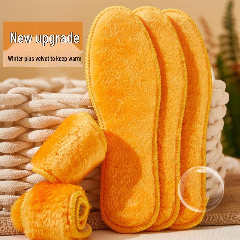 

Warm Velvet Thickened Cotton Insoles: Deodorant, Sweat-Absorbent, Imitation Fur, All-in-One Sports Insoles for Autumn and Winter. Size 43