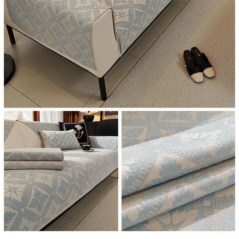 Chic French Style Sofa Cover Modern Chenille Non Slip Cushion Pad Universal For All Seasons