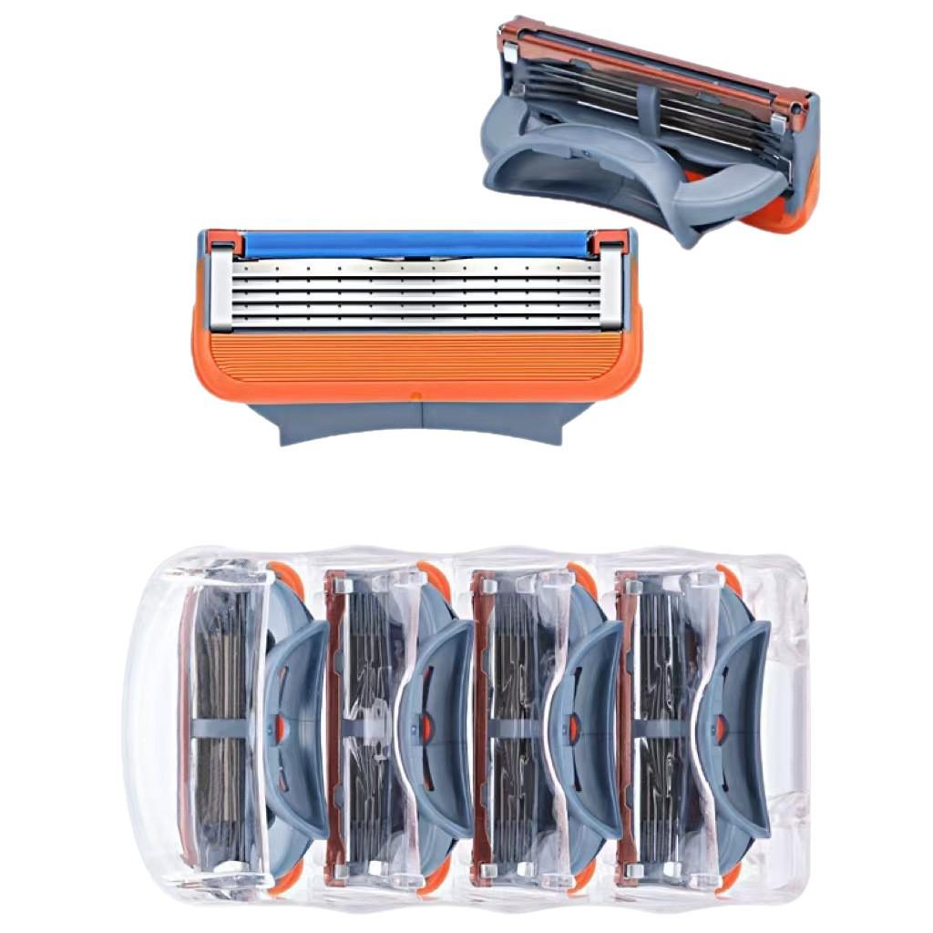 Men's Premium 5-Layer Razor Replacement Blades for Manual Shaving