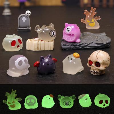 Halloween Micro-landscape Creative Ghost Ornaments, Home, Car, Desktop Resin Craft Decorative Small Ornaments