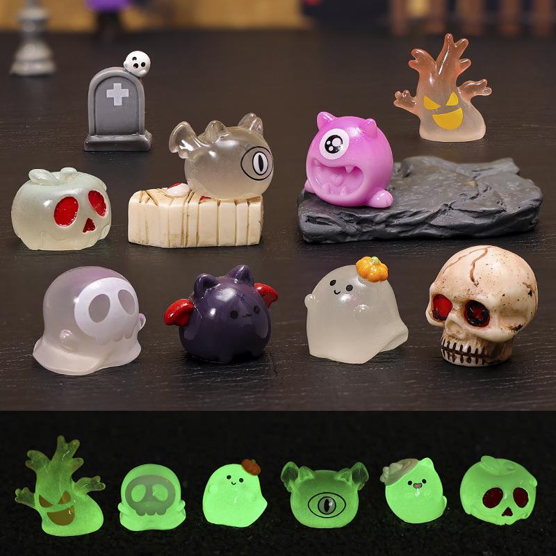 Halloween Micro-landscape Creative Ghost Ornaments, Home, Car, Desktop Resin Craft Decorative Small Ornaments