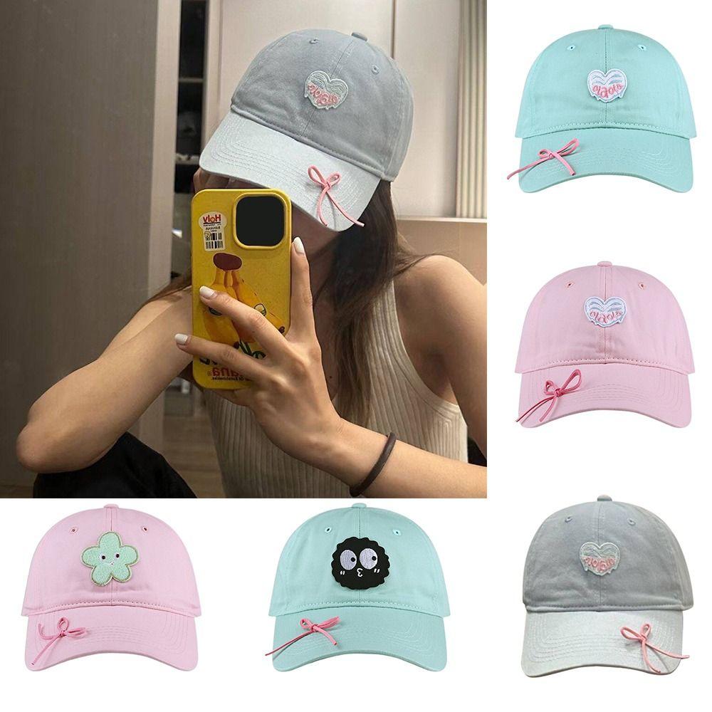 

Love Heart Embroidery Women Baseball Cap Sun Hats Sun Visors Casual Dad Hats