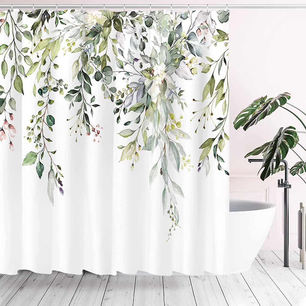 Plant Series Waterproof Bathroom Shower and Privacy Curtain