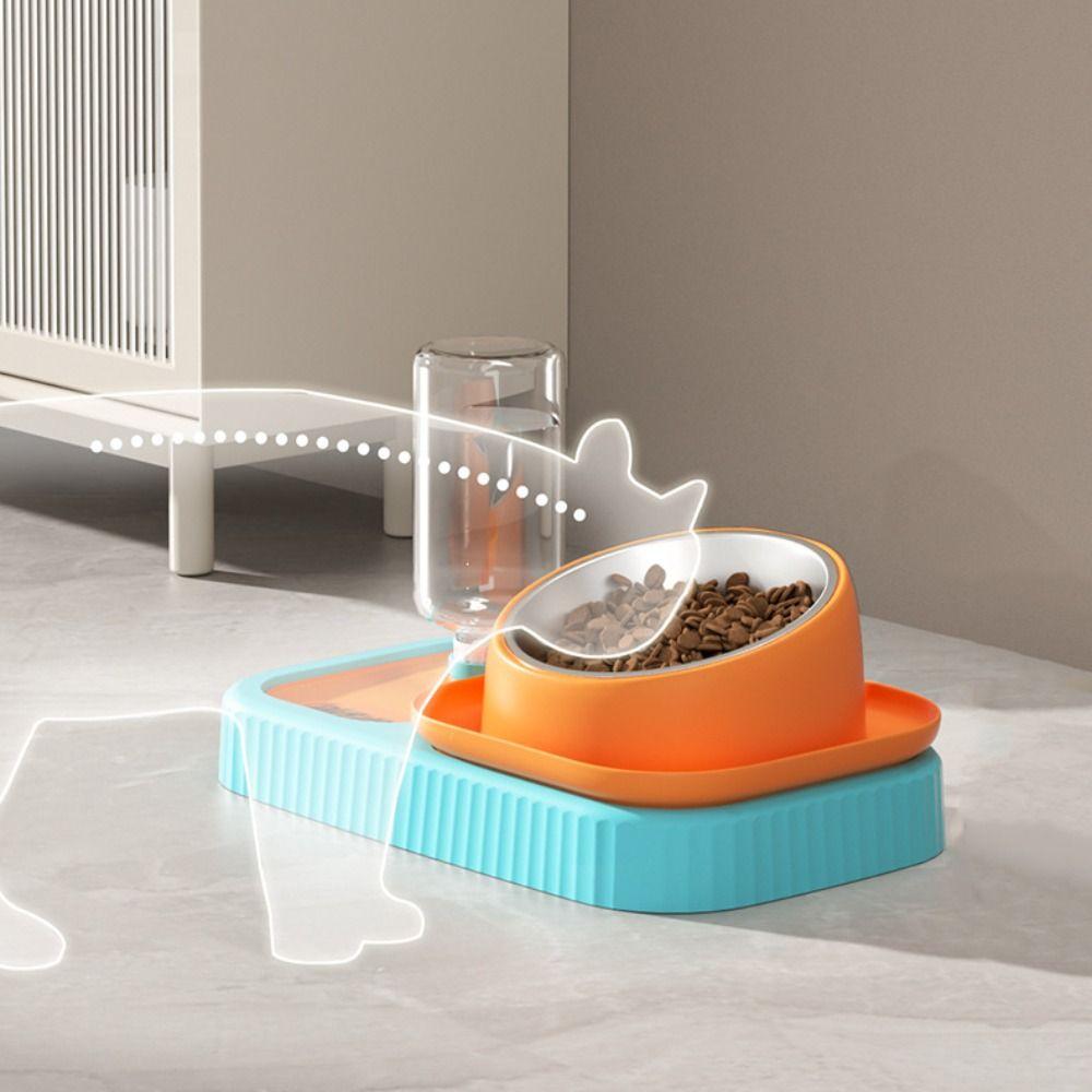 Anti-Ant Pet Food Bowl 15 Degrees Slope Pet Food Dispenser Bowls Pet Feeding Basin Dogs Cats