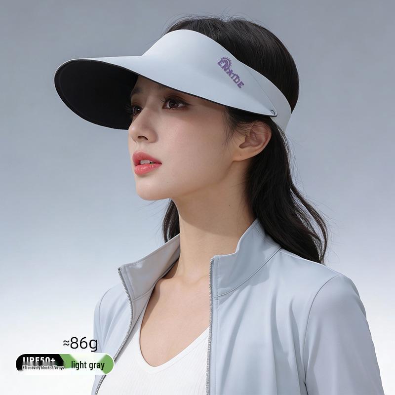 Women's Foldable UV Protection Hiking Sun Hat - Wide Brim, Open Top