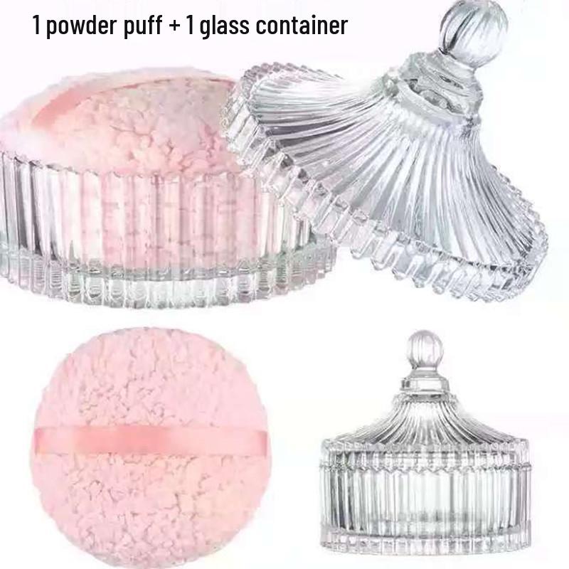 Large Nian Gao Fluff Setting Powder Cushion - Cotton Candy Flocked Powder Puff