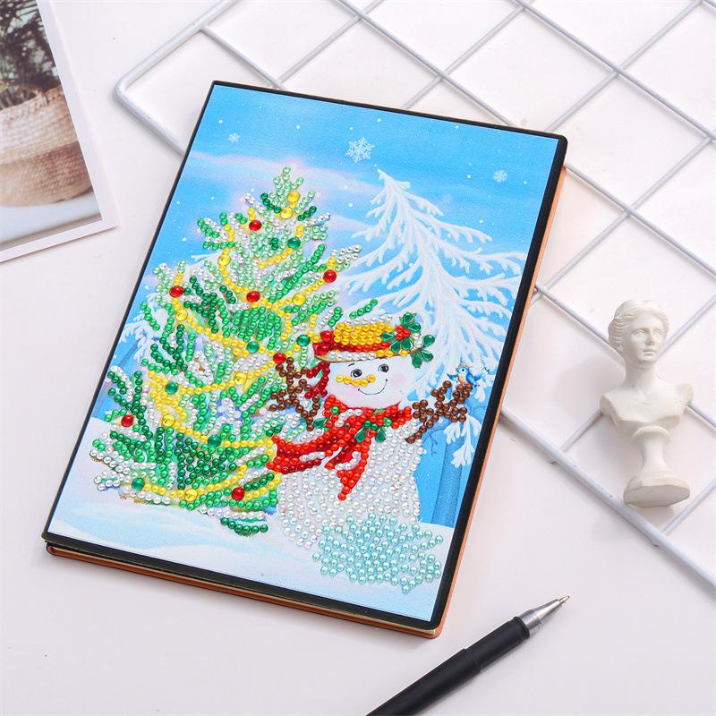 Neues Notizbuch Diamantmalerei Kinder DIY Kreativ Speziell geformter Heller Diamant 50 Seiten Notizbuch Aufkleber Diamant A5 Buch