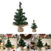 Adorable Mini Christmas Tree With Burlap Design For Festive Holiday Decor 30cm