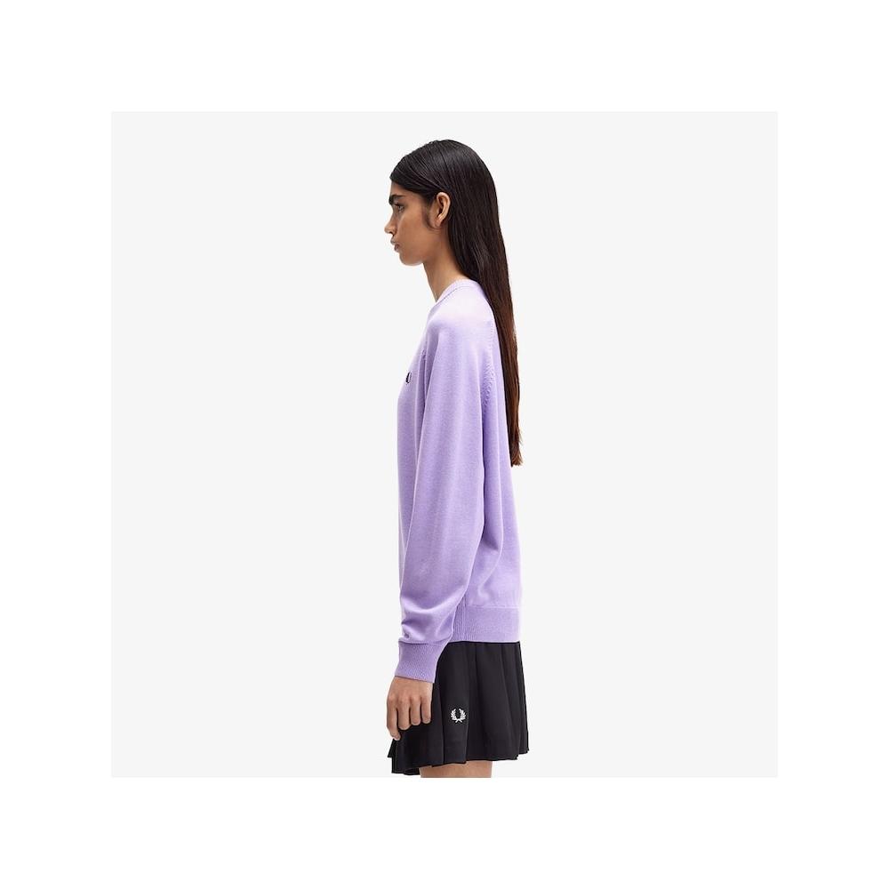 Fred Perry Womens Crew Neck Merino Wool Blended Knit  X19  Afpf2432117 X19