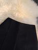 High Waist Gray Woolen A-line Shorts for Women - Autumn/Winter Slimming Bootcut Style
