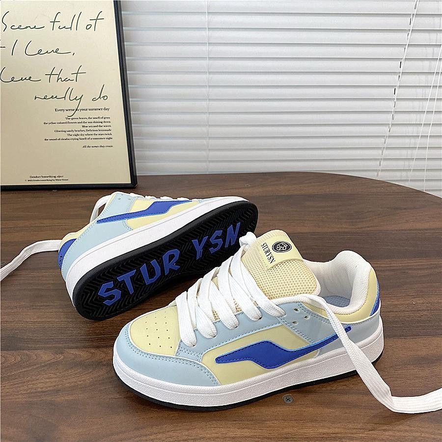 Bread Shoes Women's Versatile Color Matching Sports and Leisure Board Shoes Spring and Autumn New Little White Shoes