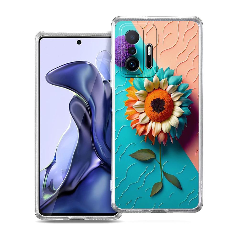 Sunflower Phone Case for Xiaomi Mi Poco F3 X3 X4 GT NFC M3 M4 11 Ultra 12 11X 11i Pro Lite 5G Soft Transparent Cover Capas Bags