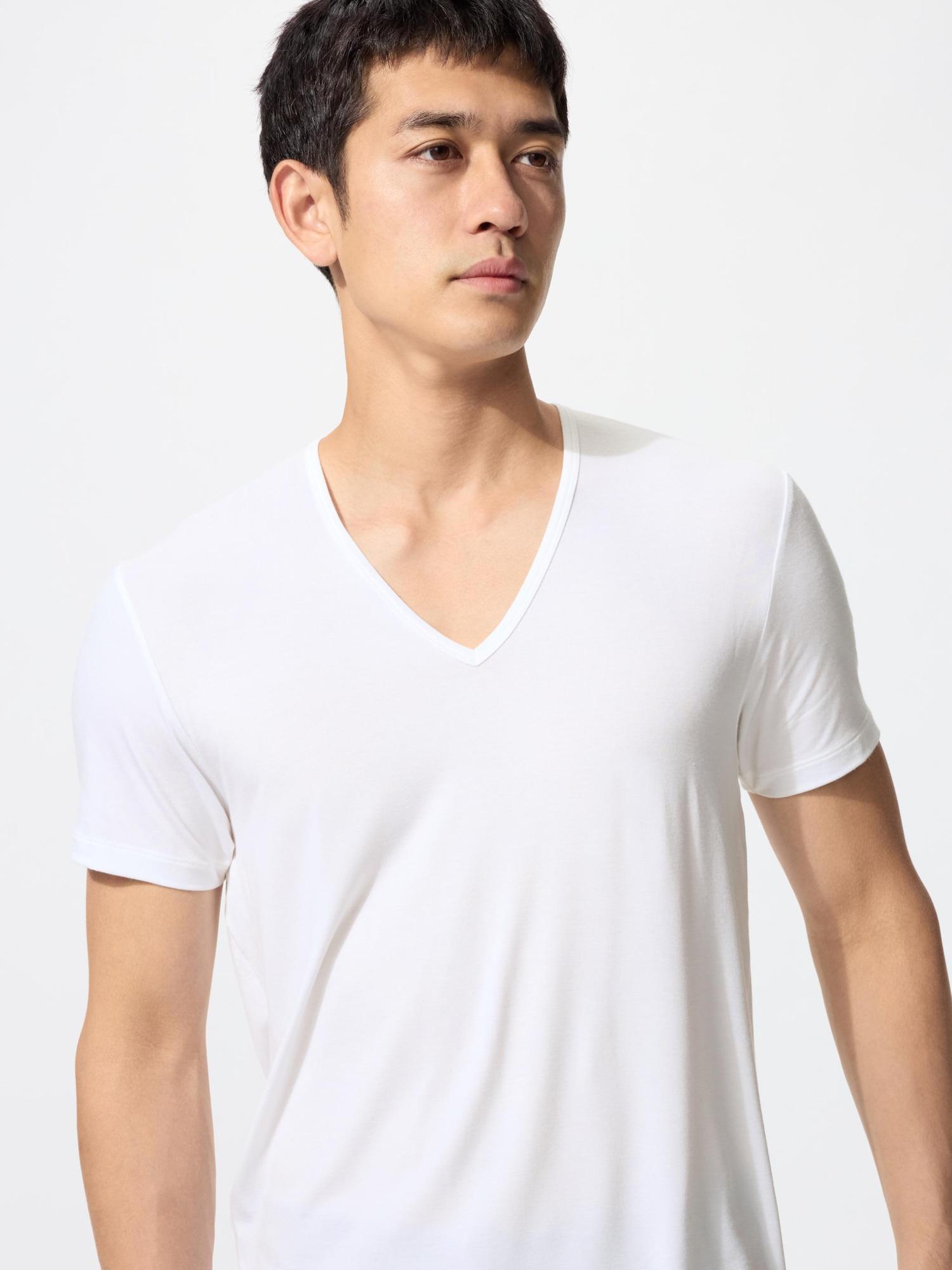 

Uniqlo Япония HeaTTech Футболка с V-образным вырезом 00 WHITE/XXL