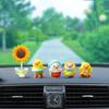 Creative Cute Yellow Duck Car Ornaments: Adorable Goddess-Themed Decorations for Car Dashboard.