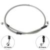Motoforti Motorcycle Brake Clutch Universal Hose Line Pipe Hydraulic Reinforced Stainless Steel Braided Silver Tone 90cm Length