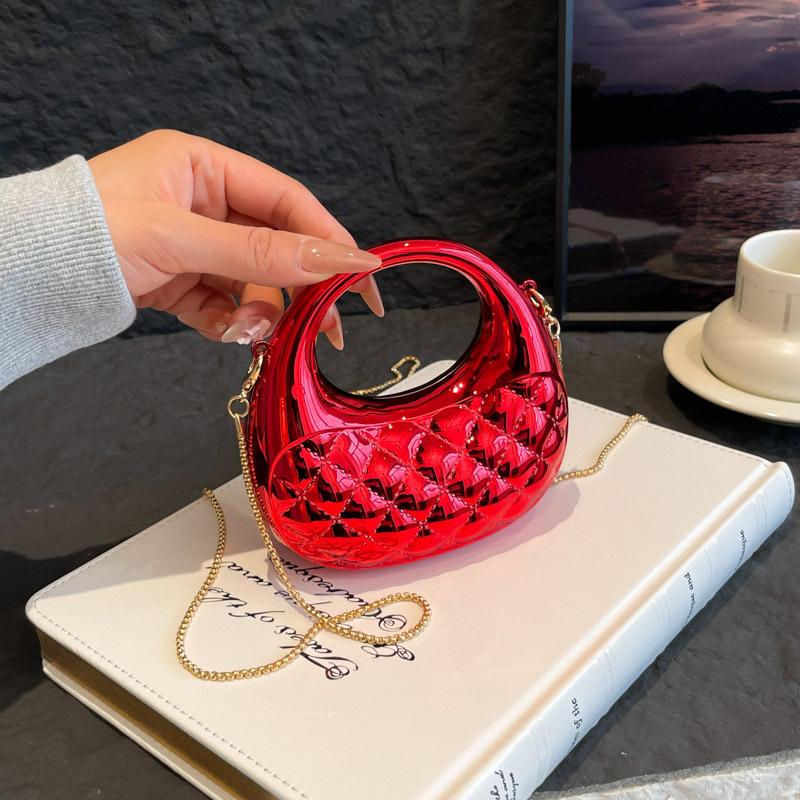 Acrylic rhombus chain messenger bag women's 2025 banquet bag goose egg handbag from 50 pieces does not match the chain