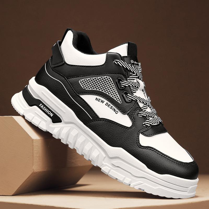 Mens Sneakers Fashion High Top Male Casual Shoes Platform Comfortable Board Shoes Breathable Non-slip Sport Shoes Walking Shoes