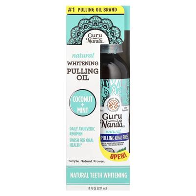 Přírodní bělící ústní olej, Kokos + Máta, 8 fl oz (237 ml)