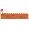 Solid Wood Bed without Mattress Wax Brown 90x200 cm Pine Wood