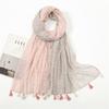 Fashion Thin Tassel Viscose Shawl Scarf for Women Luxury Design Neckerchief Wrap Pashmina Muslim Hijab Echarpes 180*90Cm