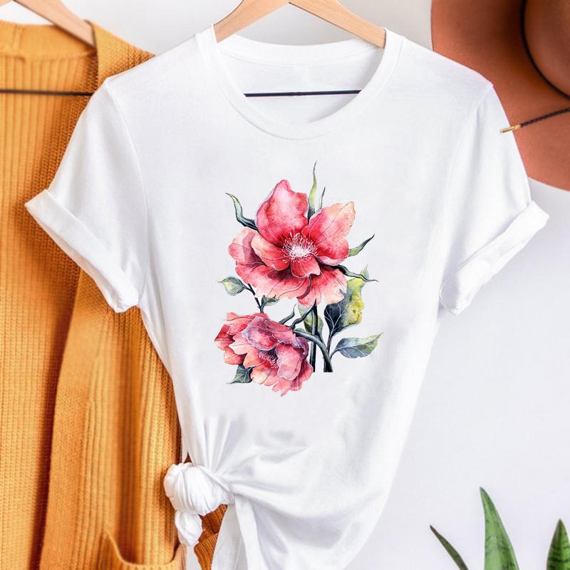 Purple Romance Dandelion Printed T-Shirts Women T Shirt Summer Graphic Tee Shirt Harajuku Top T Shirts For Women Loose Base