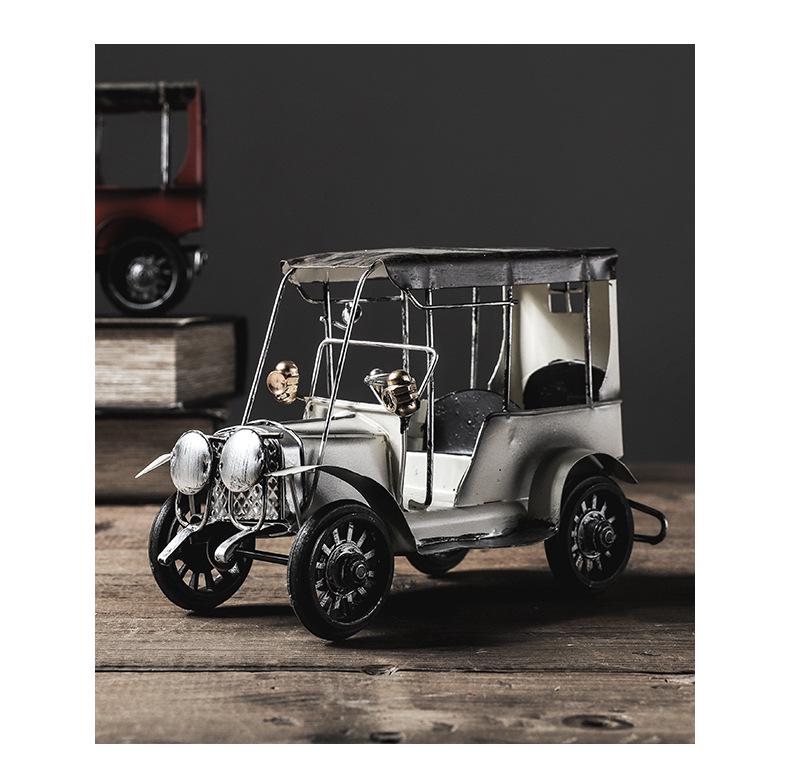 Retro Tinplate European Car Model - Creative Metal Craft Ornament