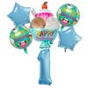 Birthday Ice Cream Aluminum Film Balloon Set 32 Inch Blue Digital Children'S Birthday Party Photo Arrangement Balloon