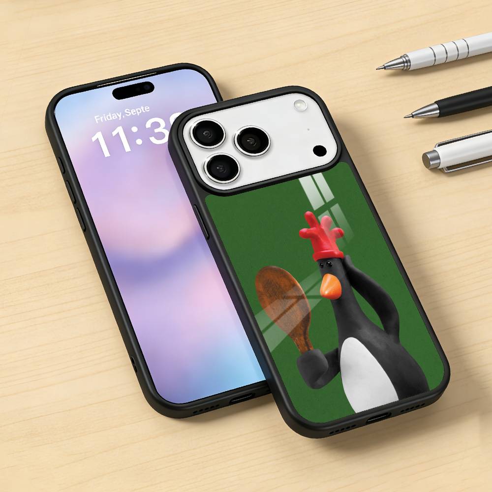 Cute Retro Villain Penguin Phone Case For iPhone 17,16,15,14,13,12,Pro,Max For Magsafe Magnetic Wireless Charging