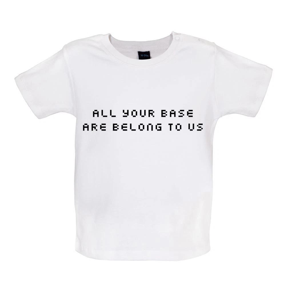 

All Your Base Are Belong To Us - Baby Kids Boys Girls Unisex T-Shirt / Babygrow - Retro Game Funny 110
