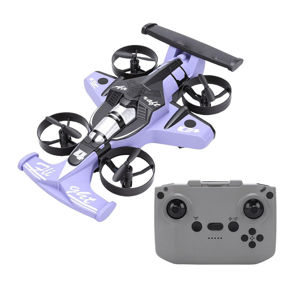 2-in-1 RC Flugzeug Stunt Drift Auto 2,4 GHz Fernsteuerung Quadcopter Fliegendes Auto Spielzeug mit Ein-Tasten-Start