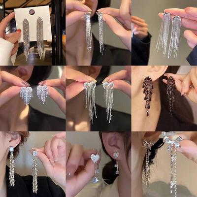 Üst Düzey Kalp Püsküllü Küpeler: Zayıflatıcı, Yuvarlak Yüzler İçin Uzun Sallantılı - Lüks ve Niş Tasarım