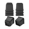 Furniture Raisers   Bed Chair Sofa Riser Feet Lift Set 4 x 5"& 4 x 3" Black