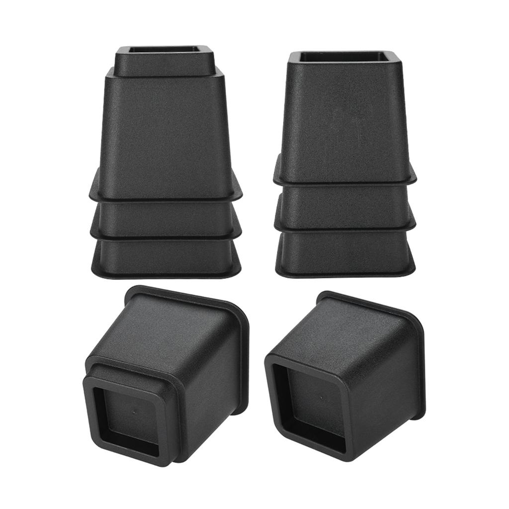 Furniture Raisers   Bed Chair Sofa Riser Feet Lift Set 4 x 5"& 4 x 3" Black