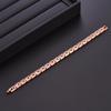 Mens Vintage Copper Cross Bracelet 99.9% Pure Magnetic Therapy Hand Chain Geometric Design