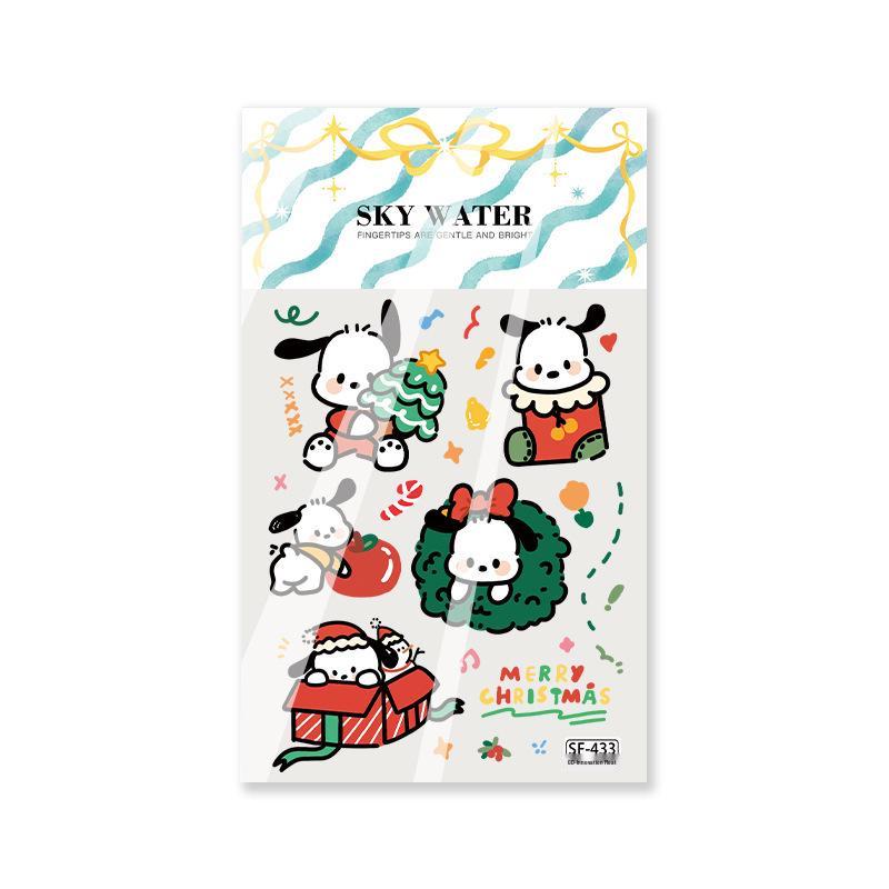 SKY Cartoon Christmas Puppy Holiday Sticker - Cute Pacha Dog DIY Phone Decoration