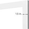 Flat Wide Gallery 8x8 Matted to 4x4 White Picture Frames Set of 2 Durable MDF Tabletop Wall Display Gift Ideal Home Decor