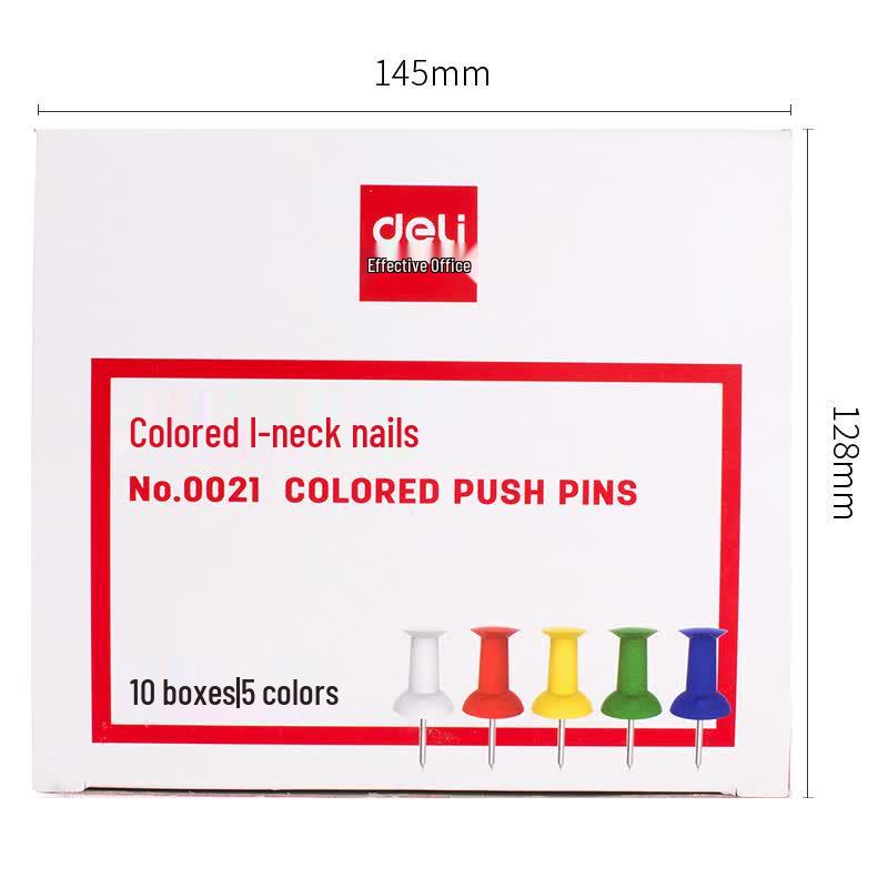 Deli 0021 Assorted Color Pushpins