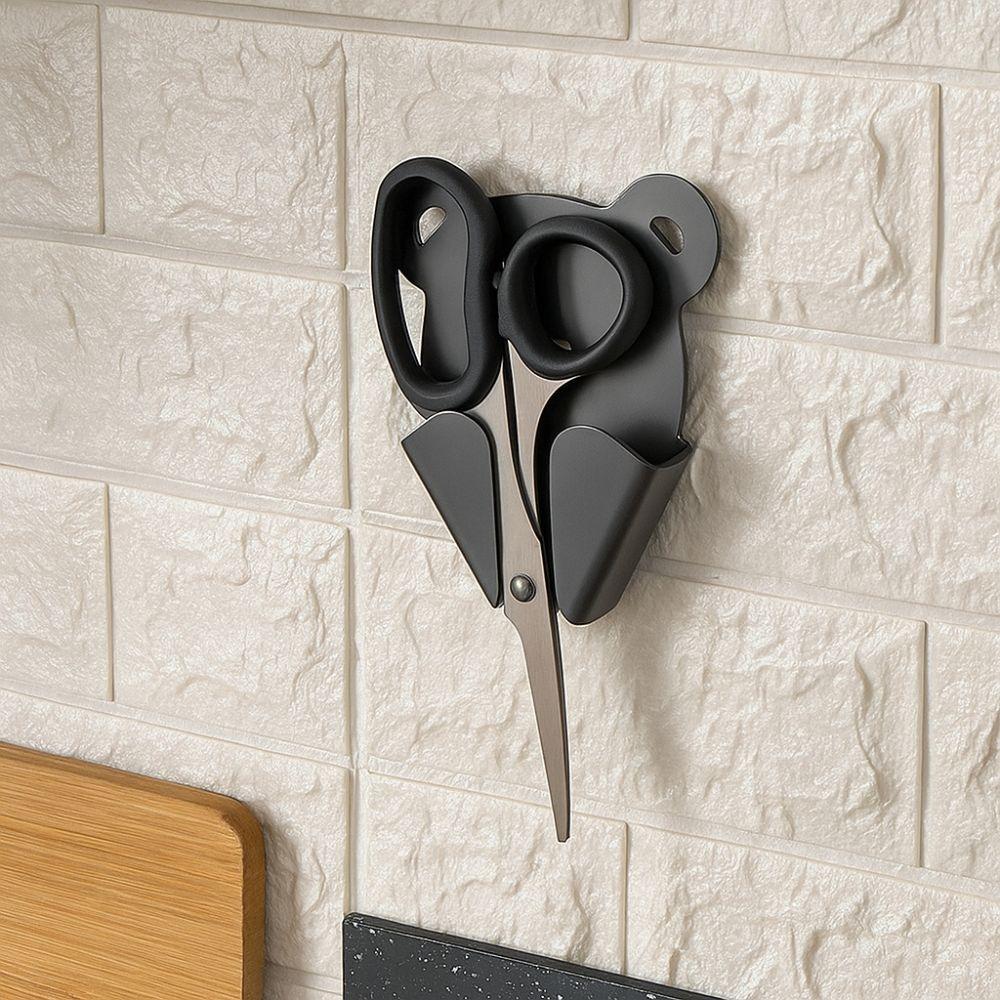 3pcs Punch-Free Scissor Holder Self-adhesive Scissor Display Shelf  Home Organization