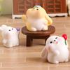Creative Mini Cute Rabbit Small Ornament Cartoon Kawaii Bunny Micro Landscape Decoration Crafts Car Interior Accessories Gifts