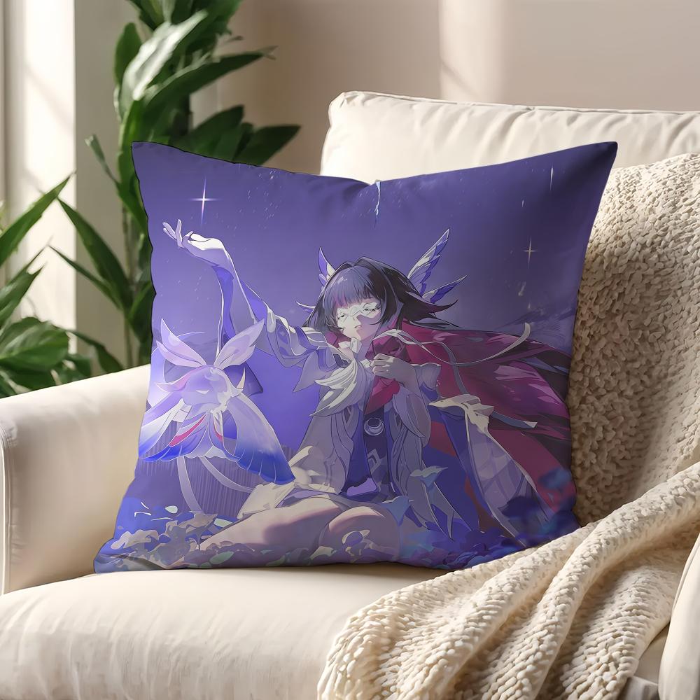 GGenshin Columbina Impact cushion cover For Pillow Printing Sofa Decoration Home Car Room Coffee Shop Office Nordic Simplicity