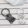 Black White Panda Stainless Steel Keychain Cute Cartoon Style Fashion Couple Friend Pendant Practical Daily Gift