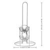 Portasciugamani di Carta in Ferro Stand Dispenser Moderno Minimalista da Banco per Cucina Tavolo da Pranzo Elegante Finitura Nera Argento