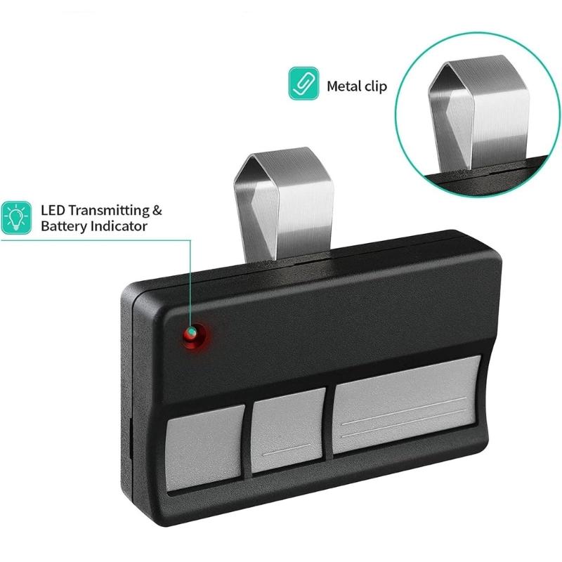2 Pack Garage Door Remote Control Garage Door Opener Plastic Remote Suitable for Various Models with Secure Coding