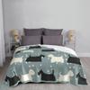 Scottie And Westie West Highland Terrier Blanket Fleece Winter Dog Thin Throw Blankets for Home Office Plush Thin Quilt