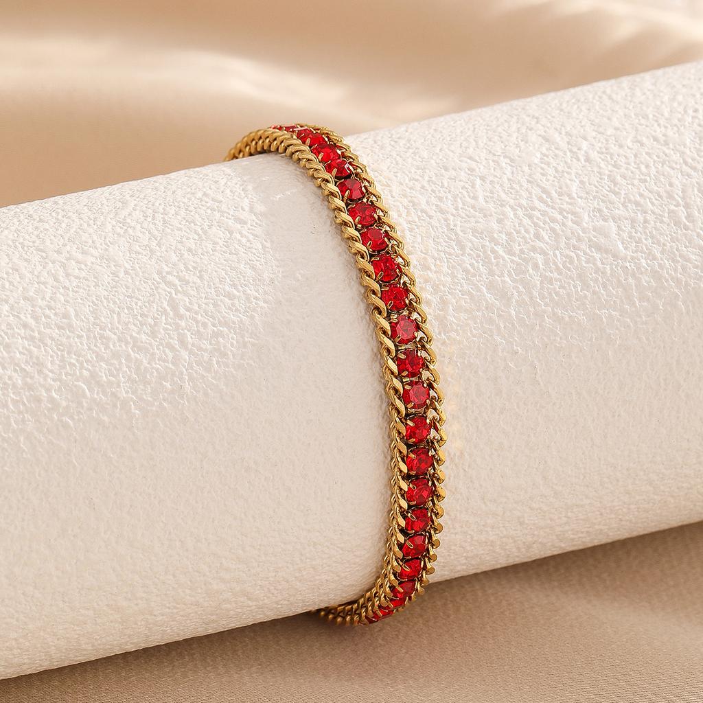 Gold Color Woven Crystal Cubic Zirconia Bracelet for Women and Men Gold Plated Stainless Steel Jewelry Accessories