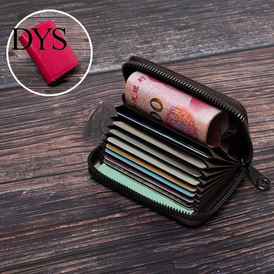 Travel Card Organizer Men Wallet Large Capacity Smooth Faux Leather Zipper Closure Organ Shape Multi Pockets Credit Holder Accordion