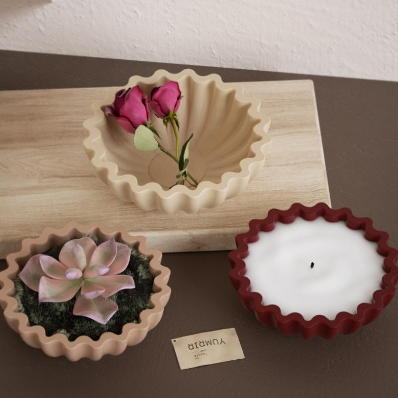 Bowl Resin Storage Box Silicone Mold, Unique Container For Jewelry Holder Candle Vessel Epoxy Resin Concrete Cement Diy Art
