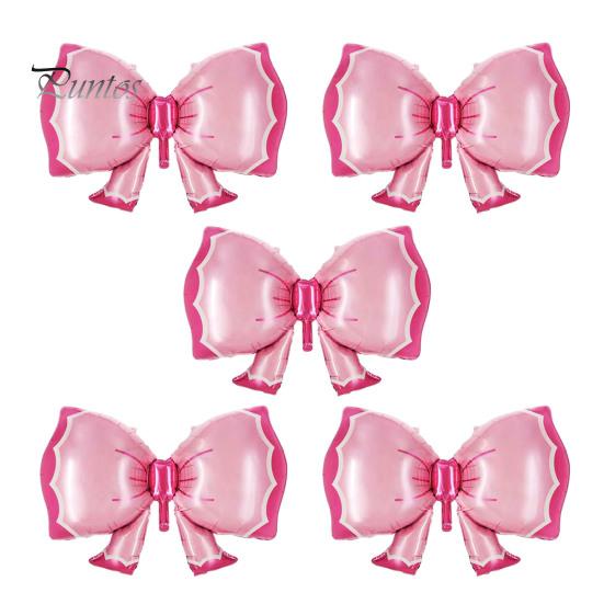 

5 шт. воздушных шаров в форме банта из алюминиевой пленки, воздушные шары в форме банта для вечеринки для девочек, дня рождения, свадьбы, детского душа, декора розовый